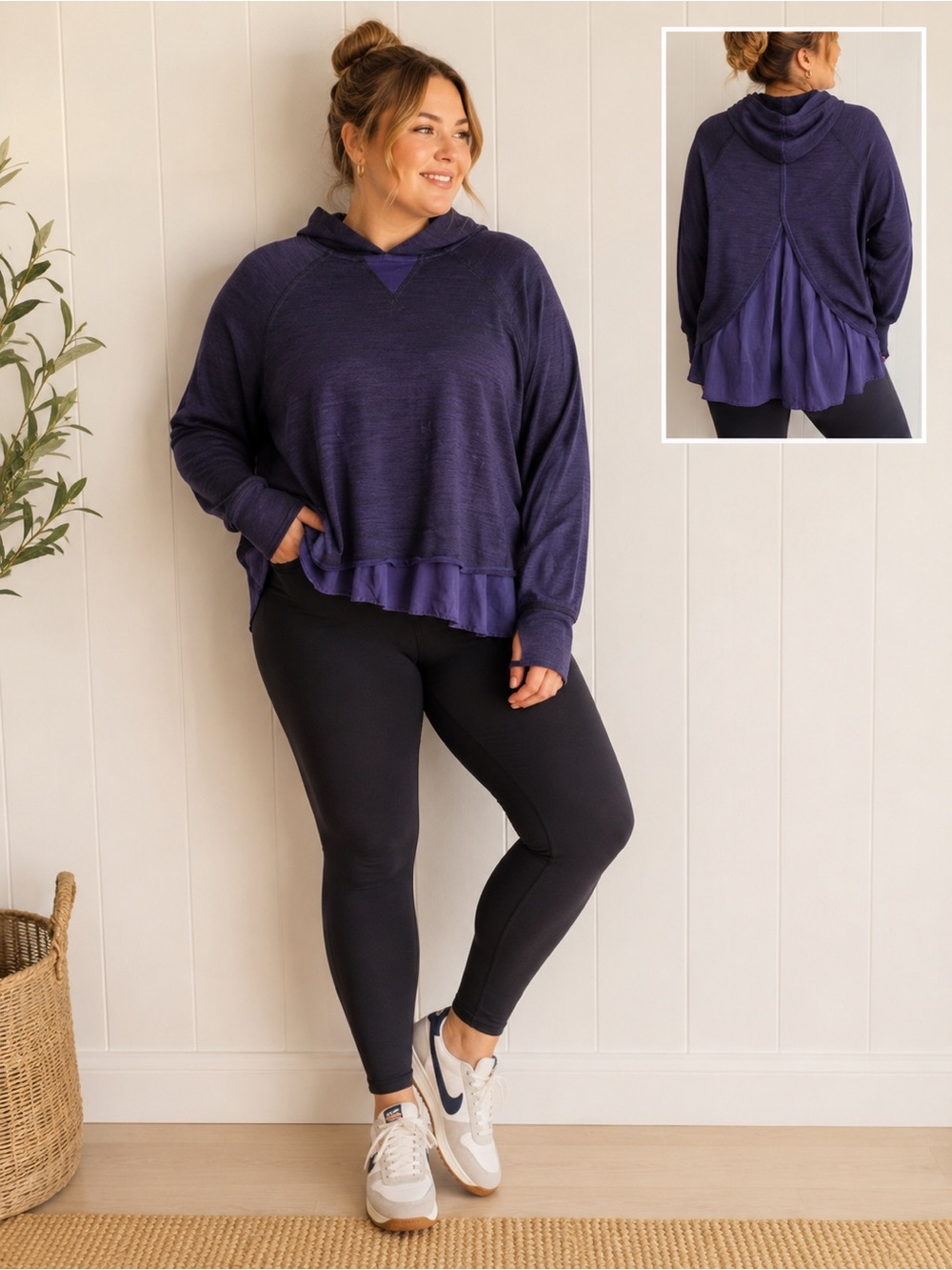lululemon athletica Purple Hooded Crewneck Sweater